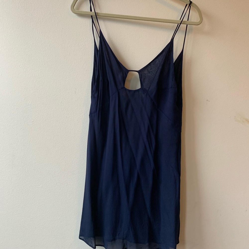 Reformation mini dress navy blue. Small